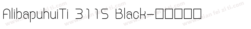 AlibapuhuiTi 3115 Black字体转换